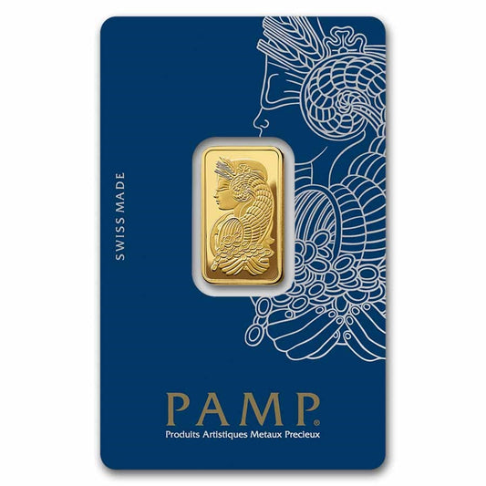 24K 10 Gram PAMP Suisse Fortuna Veriscan Gold Bar (New w/ Assay)