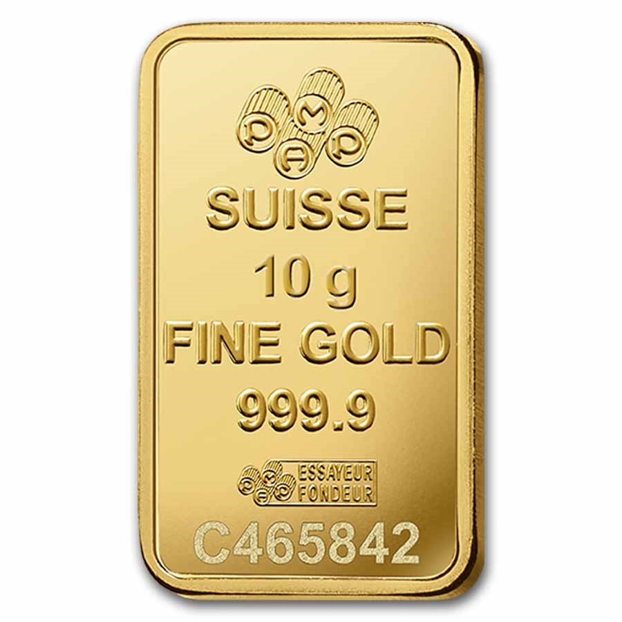 24K 10 Gram PAMP Suisse Fortuna Veriscan Gold Bar (New w/ Assay)
