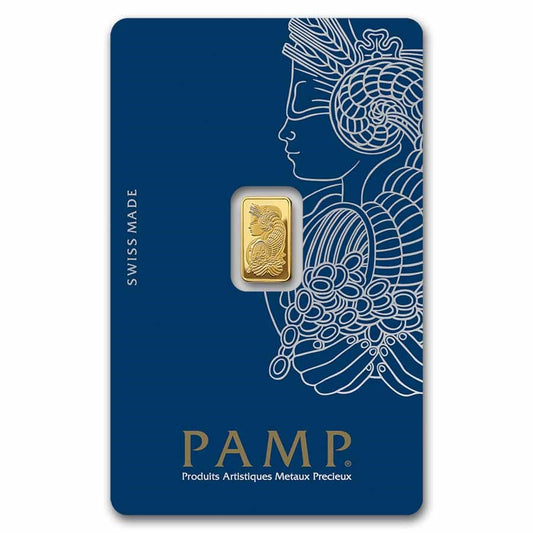 24K 1 Gram PAMP Suisse Fortuna Veriscan Gold Bar (New w/ Assay)
