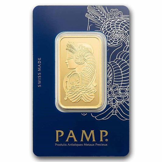 24K 1 Ounce (31.1G) PAMP Suisse Fortuna Veriscan Gold Bar (New w/ Assay)