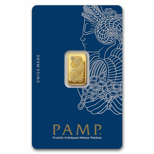 24K 2.5 Gram PAMP Suisse Fortuna Veriscan Gold Bar (New w/ Assay)
