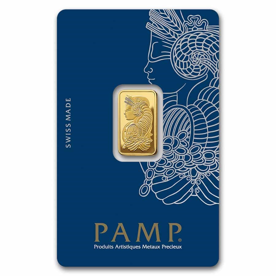 24K 5 Gram PAMP Suisse Fortuna Veriscan Gold Bar (New w/ Assay)