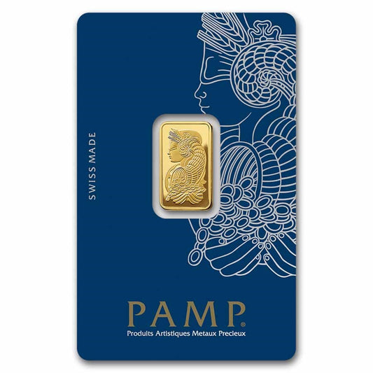 24K 5 Gram PAMP Suisse Fortuna Veriscan Gold Bar (New w/ Assay)